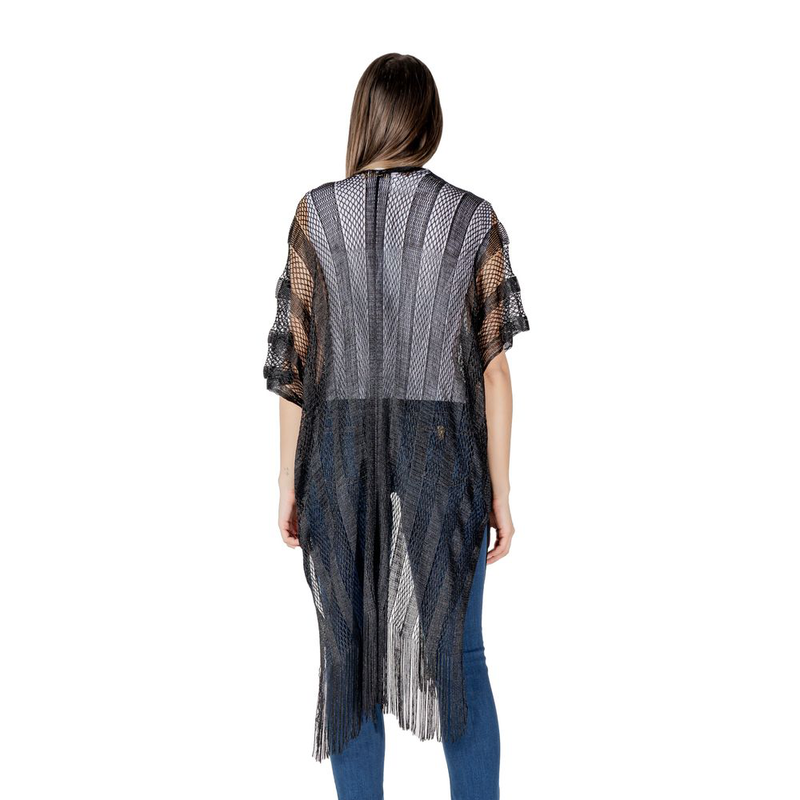 Black polyester scarf-null