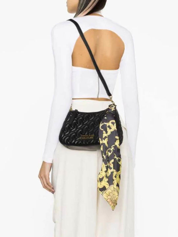 Versace jeans moon shape mini quilt bag with scarf-null