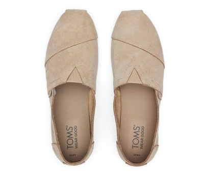 Toms dune distressed suede alpargata espadrille - men, Natural, medium