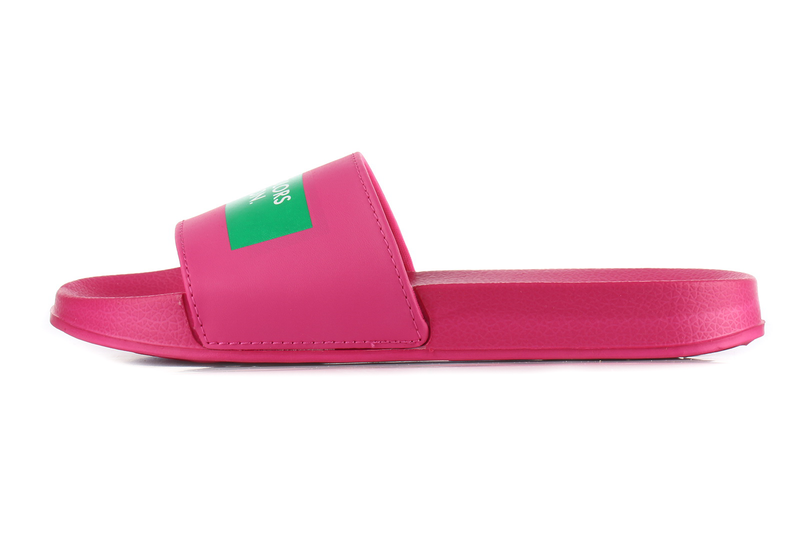 Benetton fuchsia slides-null