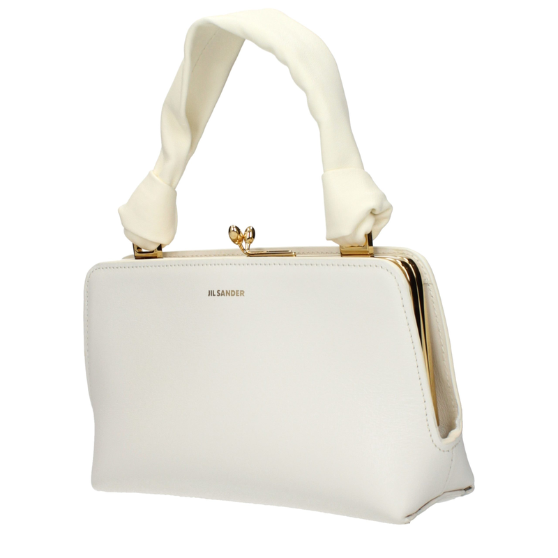White leather handbag-null