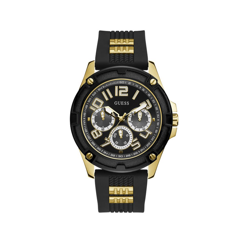 Black synthetic dress watch-null