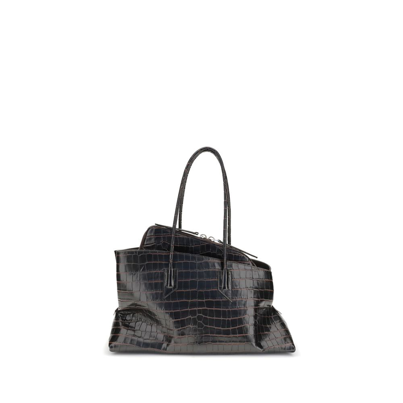 Black calf leather bos taurus shoulder bag-null