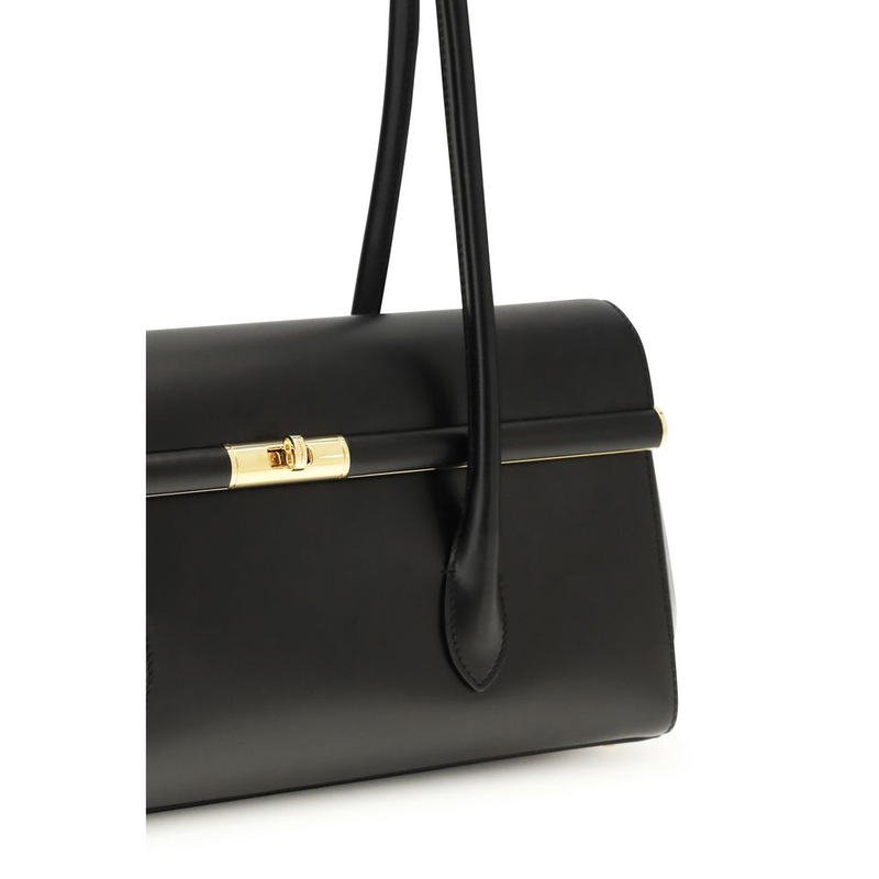 Black calf leather bos taurus shoulder bag-null