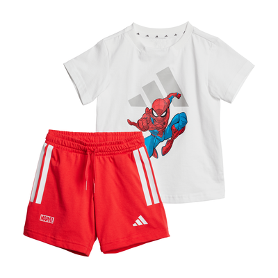 Adidas infant's adidas x marvel spider-man tee set kids, White, medium