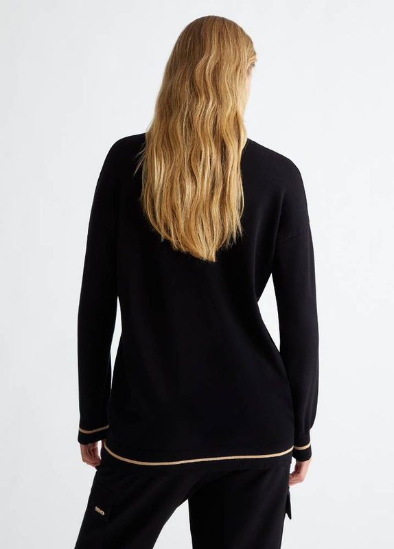 Product image: Turtleneck with logo and rhinestones-null