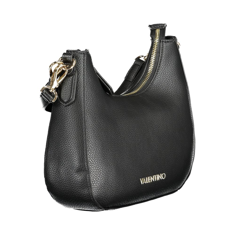 Black polyurethane women handbag-null