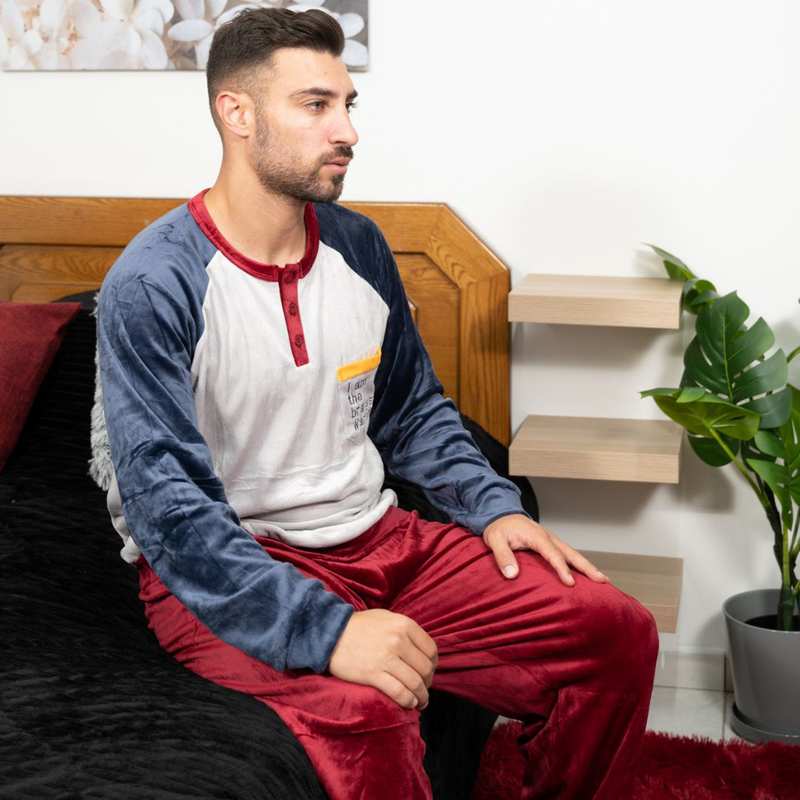 Mens velvet pajamas #m3296 image number null
