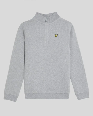 Quarter zip pullover d24 light grey marl, D24 Light Grey Marl, medium