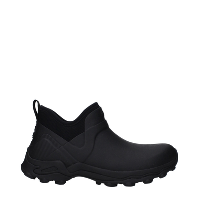 Black cotton ankle boots, Black, medium