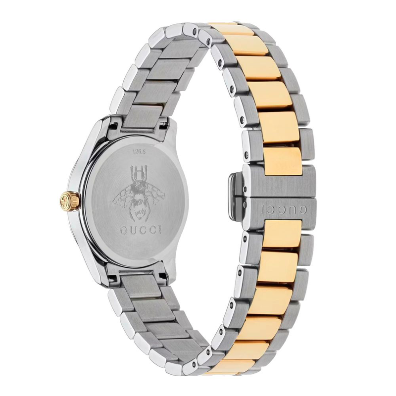 Gold stainless steel dress watch-null