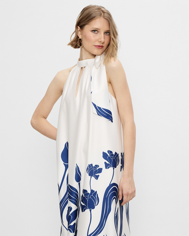 Maxi dress halter neck image number null