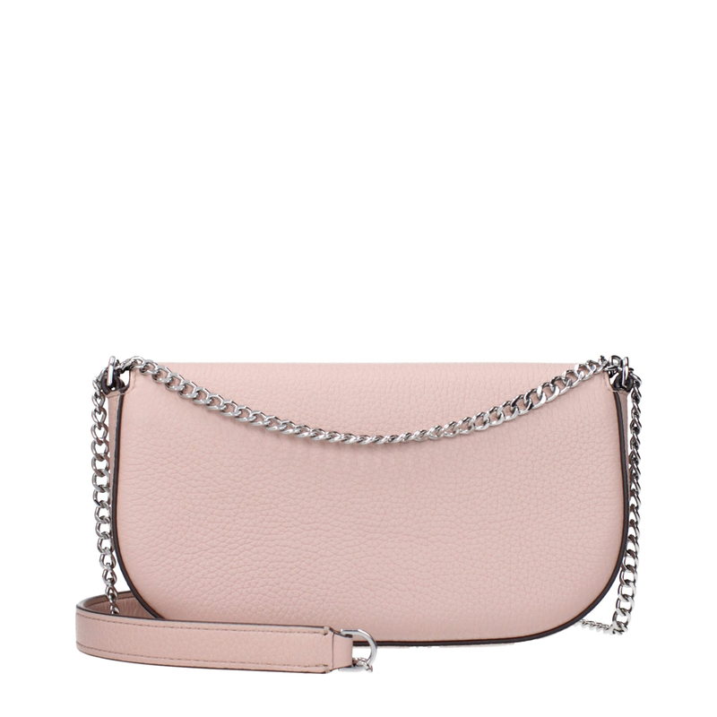 Pink leather crossbody bag-null