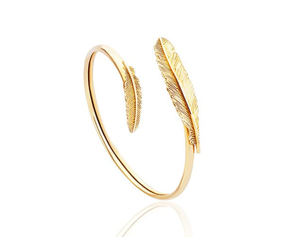 Leuce arm bracelet, Gold Plated 18k, medium