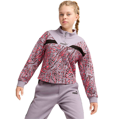 Power hypernatural aop half-zip fleece g, Dusty Plum, medium
