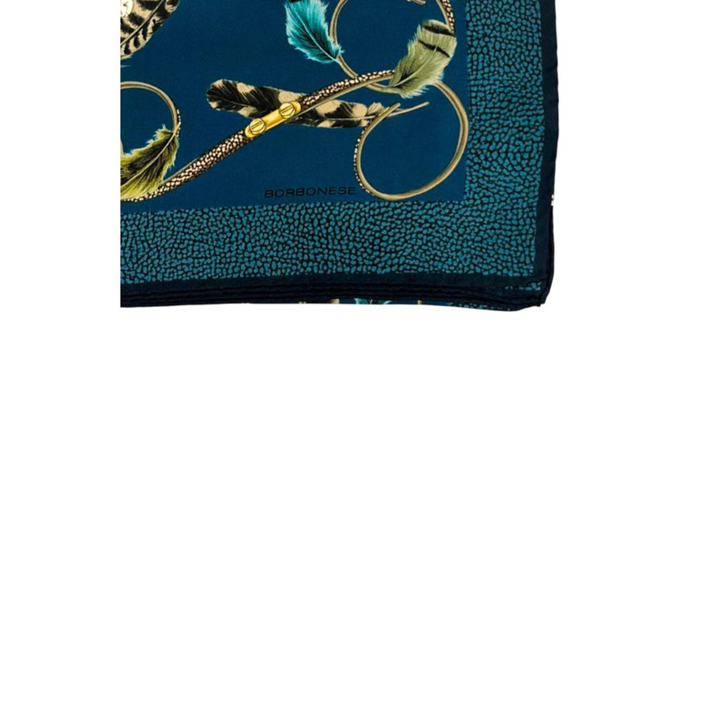Blue silk women scarf-null