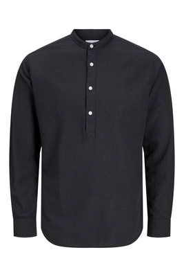 Jack & jones linen shirt, Black, medium