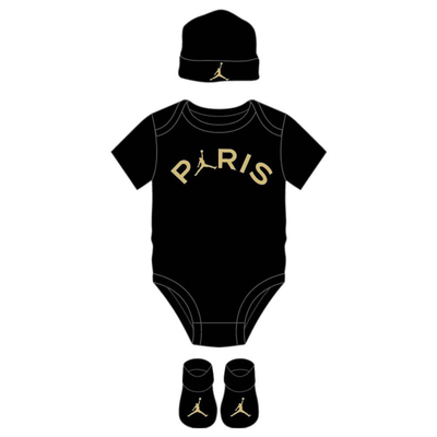 Nike jordan baby psg 3pc box set, Black, medium