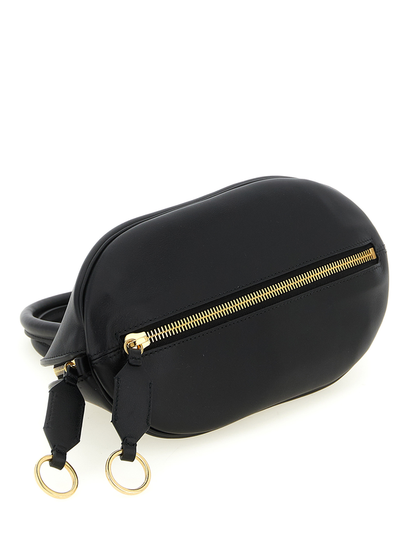 Black calfskin handbag-null