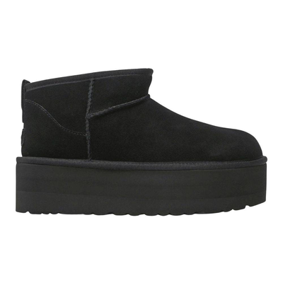 Ugg classic ultra mini platform womens boot, Black, medium