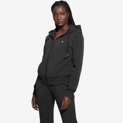 Olympe full zip hoodie sweat, Black, medium
