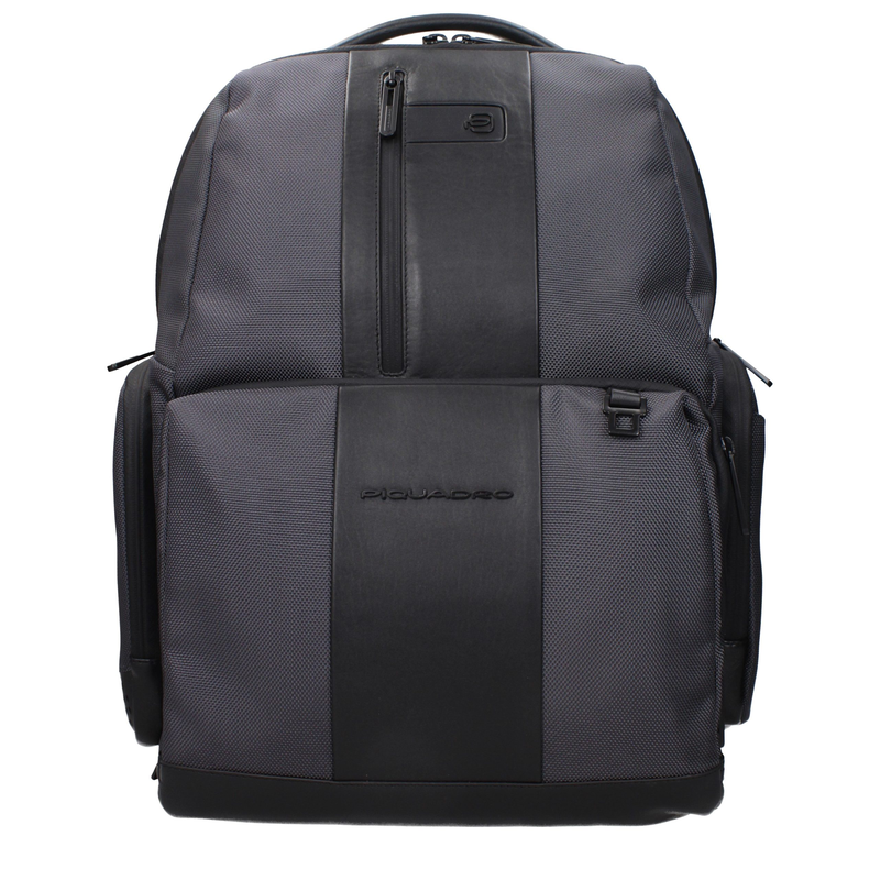 Gray nylon backpack-null