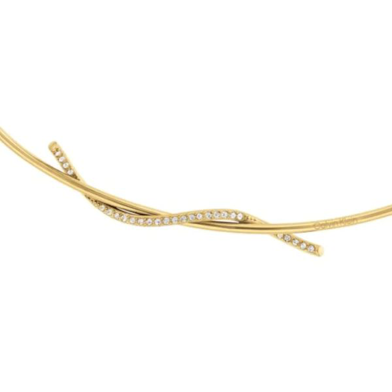 Calvin Klein crystallized weave gp necklace, , medium-null