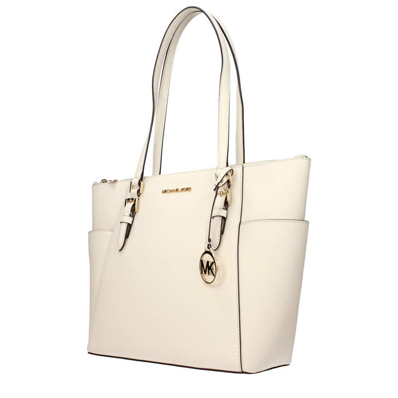 Beige leather shoulder bag-null