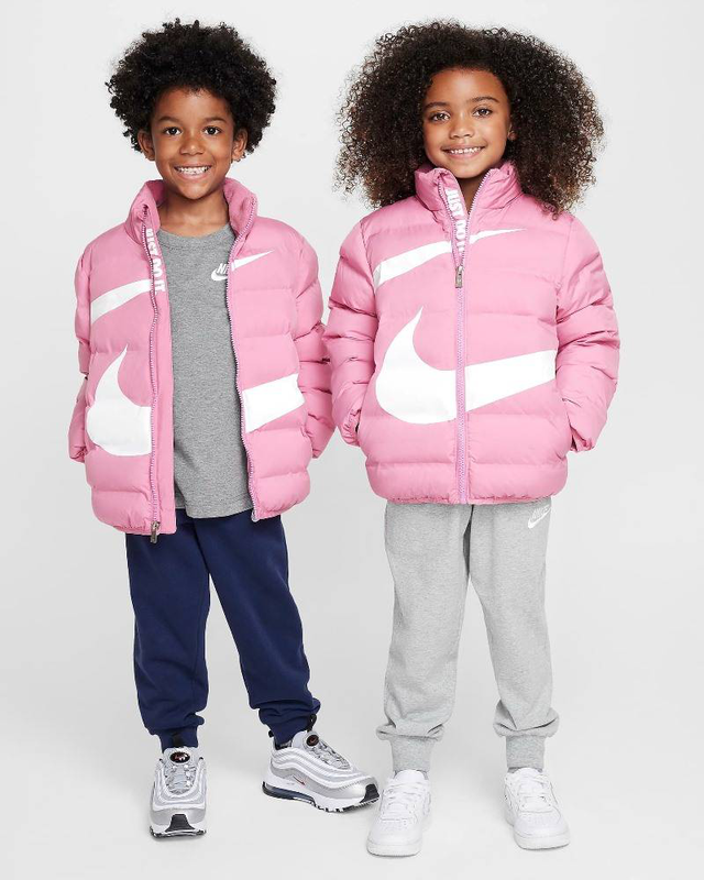 Product image: Nike little kids wrap swoosh debossed quilt jacket-null