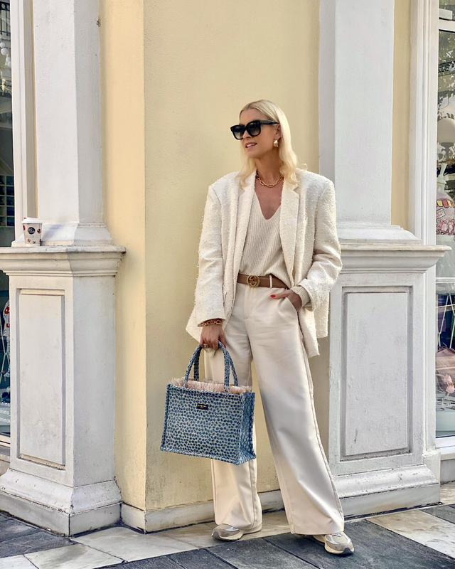 Cyclades medium tote by sorena handmade-null