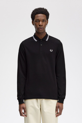 Fred perry ls twin tipped shirt, Black, medium
