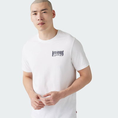 Graphic crewneck tee, White, medium