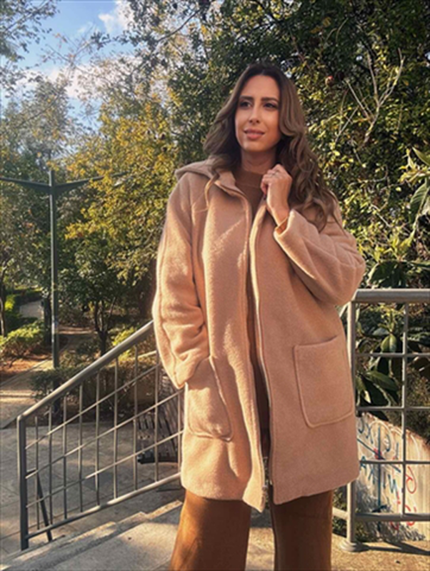 Hoodie coat with zip image number null