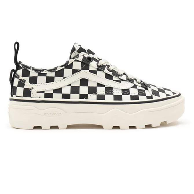 Vans checkerboard sentry old skool womens shoes, Marsh / Black, medium