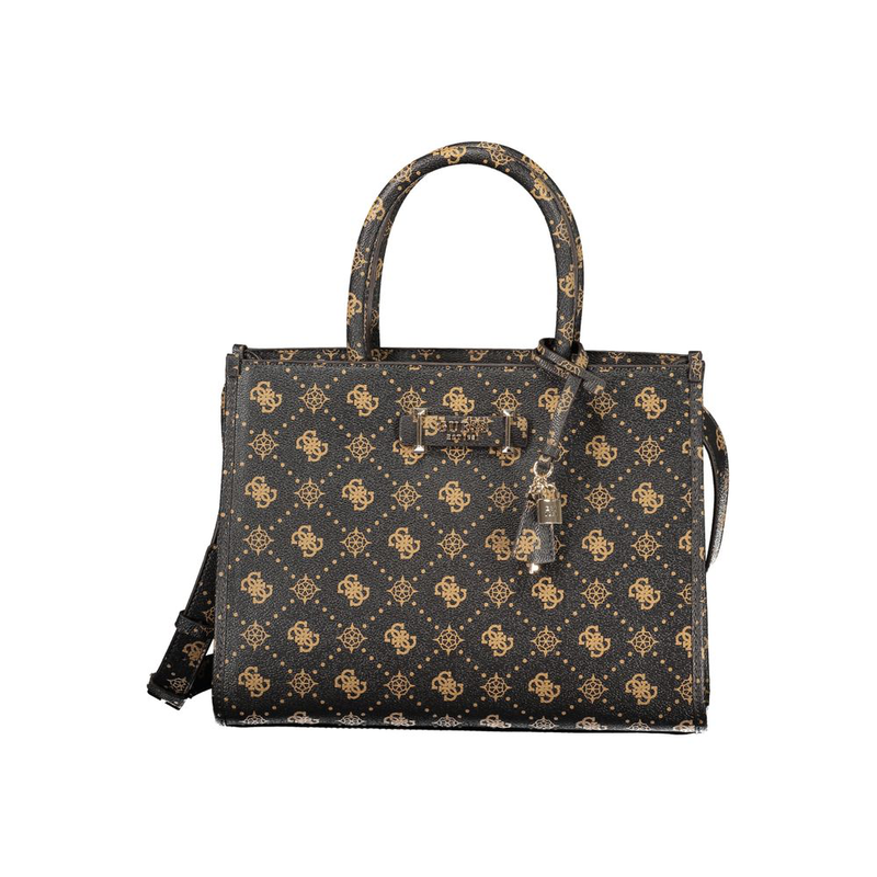 Marrone poliuretano woman handbag-null