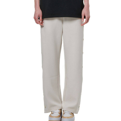 Women's wide-leg trousers, Ecru, medium