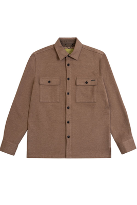 Gianni lupo twill overshirt, Camel, medium