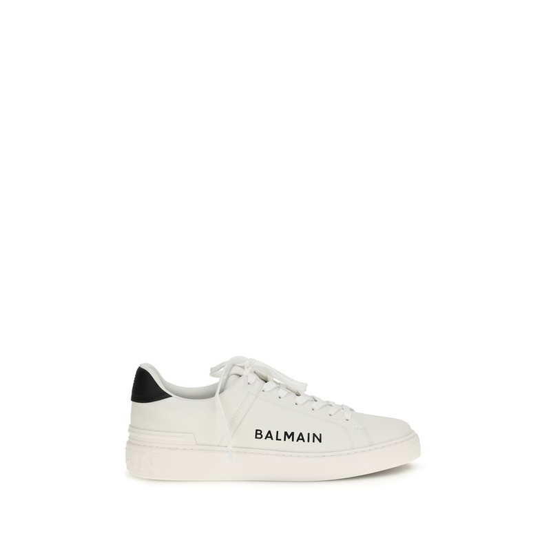 White calf leather bos taurus low top sneakers-null