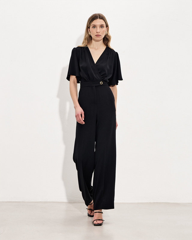 Jumpsuit crepe cross front-null