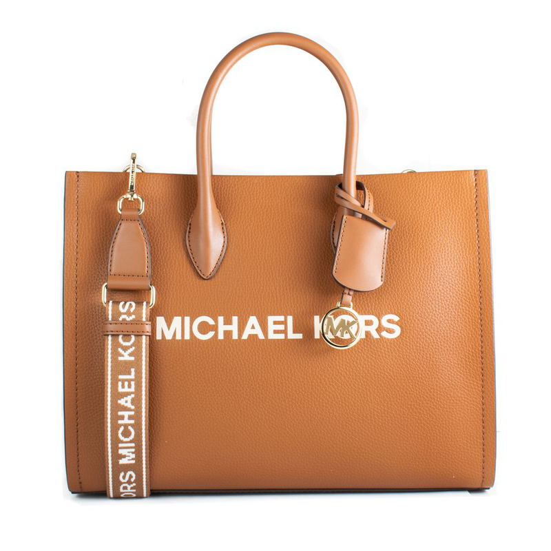 Brown leather shoulder bag-null