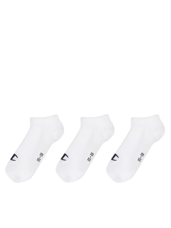 Champion unisex 3pk sneaker socks (u20100)-white-null