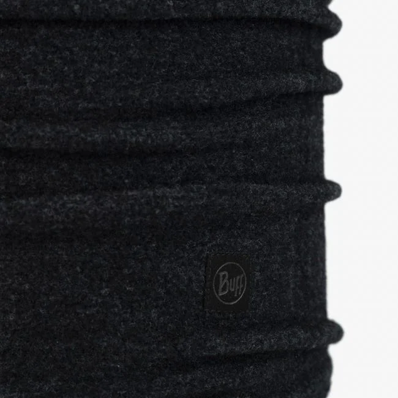Merino fleece solid black-null