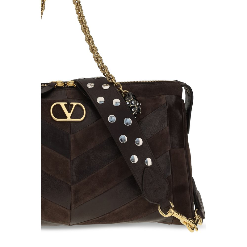 Brown calf leather bos taurus shoulder bag-null