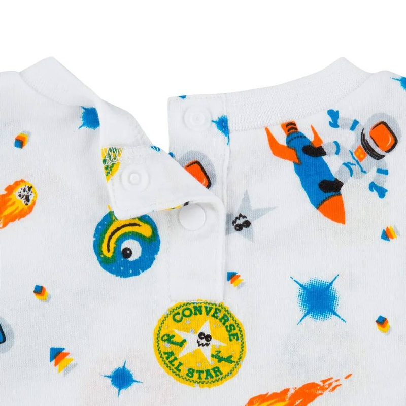 Infant space cruisers printed romper-null