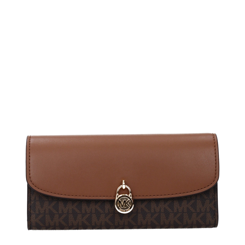 Brown fabric wallet-null