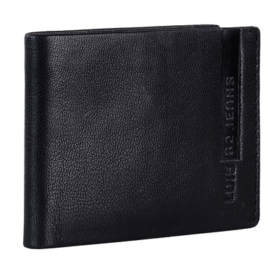 Πορτοφόλι ανδρικό δερμάτινο lois 202687-01 μαύρο, Black, medium
