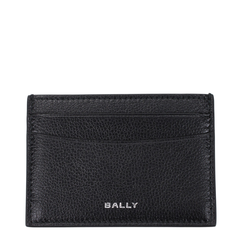 Black leather cardholder-null