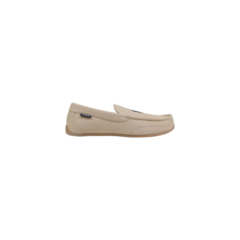 Beige textile slippers-null