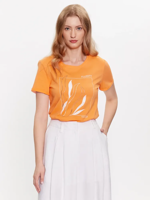 303 t-shirt frontp top womens, Bright Mango Orange, medium