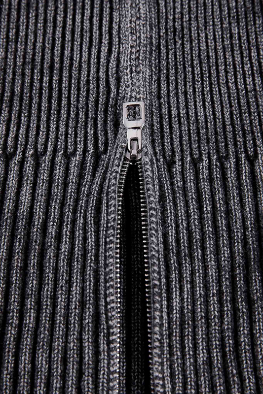 Wide collar cardigan-null